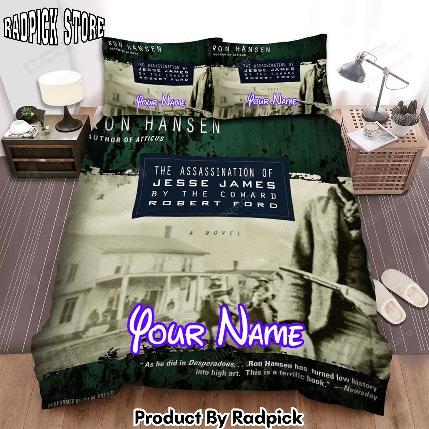 Radpick the assassination of jesse james by the coward robert ford 28200729 author of atticus movie poster bed sheets spread comforter duvet cover personalized name bedding sets rp3271417